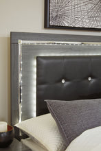 Load image into Gallery viewer, Lodanna Full Upholstered Panel Headboard with Mirrored Dresser, Chest and 2 Nightstands
