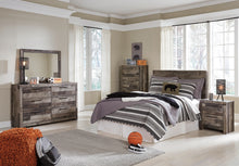 Load image into Gallery viewer, Derekson Full Panel Headboard with Mirrored Dresser, Chest and Nightstand
