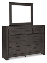 Load image into Gallery viewer, Brinxton Full Panel Headboard with Mirrored Dresser
