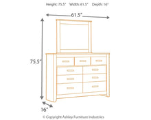 Load image into Gallery viewer, Brinxton Queen/Full Panel Headboard with Mirrored Dresser, Chest and Nightstand
