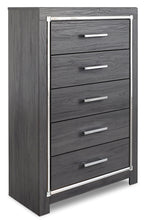 Load image into Gallery viewer, Lodanna Queen Panel Bed with 2 Storage Drawers with Mirrored Dresser and 2 Nightstands
