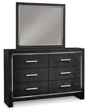 Load image into Gallery viewer, Kaydell King Panel Bed with Storage with Mirrored Dresser and Chest
