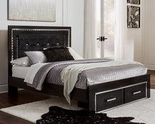 Load image into Gallery viewer, Kaydell Queen Panel Bed with Storage with Mirrored Dresser and Chest
