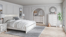 Load image into Gallery viewer, Altyra King Panel Bed with Mirrored Dresser and 2 Nightstands
