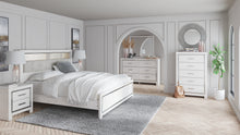 Load image into Gallery viewer, Altyra King Panel Bookcase Bed with Mirrored Dresser and Chest
