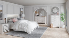 Load image into Gallery viewer, Altyra Queen Panel Bed with Mirrored Dresser and Chest
