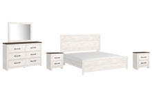 Load image into Gallery viewer, Gerridan King Panel Bed with Mirrored Dresser and 2 Nightstands
