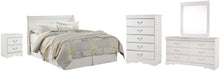 Load image into Gallery viewer, Anarasia Queen Sleigh Headboard with Mirrored Dresser, Chest and Nightstand
