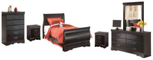 Load image into Gallery viewer, Huey Vineyard Full Sleigh Bed with Mirrored Dresser, Chest and 2 Nightstands
