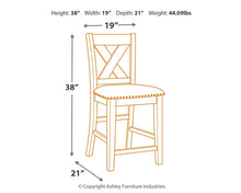 Load image into Gallery viewer, Caitbrook Counter Height Dining Table and 4 Barstools
