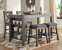 Load image into Gallery viewer, Caitbrook Counter Height Dining Table and 4 Barstools
