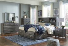 Load image into Gallery viewer, Caitbrook  Storage Bed With 8 Storage Drawers With Mirrored Dresser, Chest And 2 Nightstands
