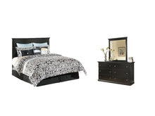 Load image into Gallery viewer, Maribel Queen/Full Panel Headboard with Mirrored Dresser and Chest
