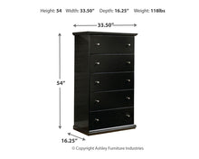 Load image into Gallery viewer, Maribel Queen/Full Panel Headboard with Mirrored Dresser and Chest
