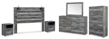 Load image into Gallery viewer, Baystorm King Panel Headboard with Mirrored Dresser, Chest and 2 Nightstands
