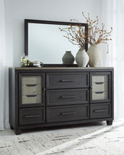 Load image into Gallery viewer, Foyland California King Panel Storage Bed with Mirrored Dresser and Chest
