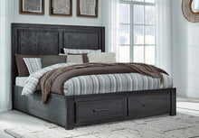 Load image into Gallery viewer, Foyland California King Panel Storage Bed with Mirrored Dresser and Chest
