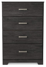 Load image into Gallery viewer, Belachime Twin Panel Bed with Mirrored Dresser, Chest and 2 Nightstands
