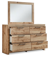 Load image into Gallery viewer, Hyanna Twin Panel Bed with Storage with Mirrored Dresser
