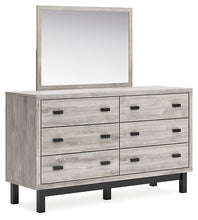 Load image into Gallery viewer, Vessalli Queen Panel Bed with Mirrored Dresser
