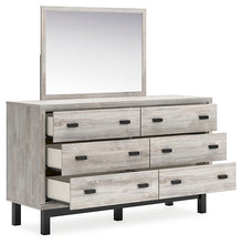 Load image into Gallery viewer, Vessalli Queen Panel Bed with Mirrored Dresser
