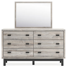 Load image into Gallery viewer, Vessalli Queen Panel Bed with Mirrored Dresser
