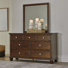 Load image into Gallery viewer, Danabrin Full Panel Bed with Mirrored Dresser
