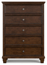 Load image into Gallery viewer, Danabrin Twin Panel Bed with Mirrored Dresser, Chest and 2 Nightstands
