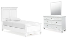 Load image into Gallery viewer, Fortman Twin Panel Bed with Mirrored Dresser
