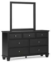 Load image into Gallery viewer, Lanolee Full Panel Bed with Mirrored Dresser and Nightstand
