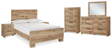 Load image into Gallery viewer, Hyanna Full Panel Bed with Mirrored Dresser, Chest and 2 Nightstands
