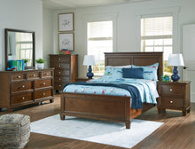 Load image into Gallery viewer, Danabrin Full Panel Bed with Mirrored Dresser and 2 Nightstands
