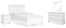 Load image into Gallery viewer, Fortman Full Panel Bed with Mirrored Dresser and 2 Nightstands
