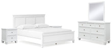 Load image into Gallery viewer, Fortman California King Panel Bed with Mirrored Dresser and 2 Nightstands
