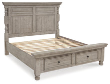 Load image into Gallery viewer, Harrastone Queen Panel Bed with Mirrored Dresser
