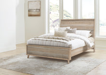 Load image into Gallery viewer, Hasbrick Queen Panel Bed with Mirrored Dresser
