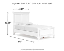 Load image into Gallery viewer, Fortman Twin Panel Bed with Mirrored Dresser
